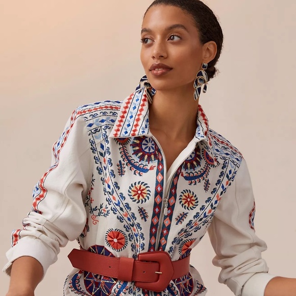 COPY - NWT Anthropologie Textile Embellished Drop Earrings - Picture 4 of 5